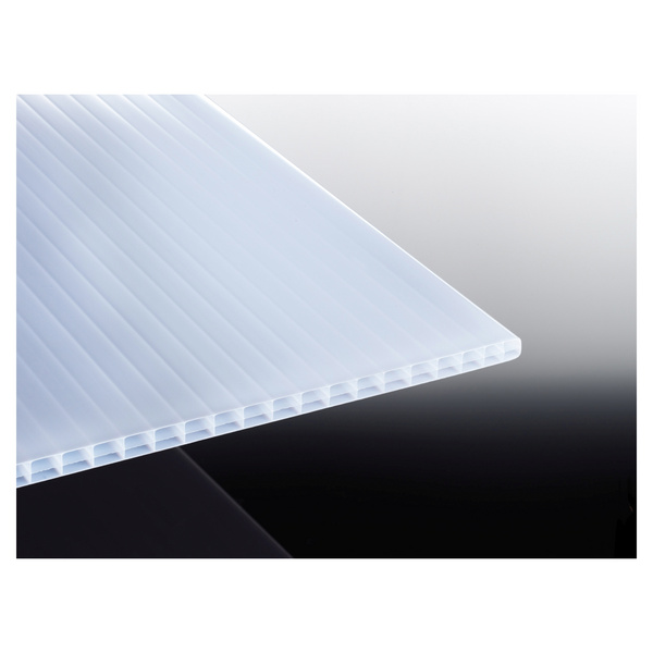 KATTO Terrassenüberd. 5085x4500mm Leimholzbaus. mit Polyclear weiß Zub. pressbl. Rinne PVC grau