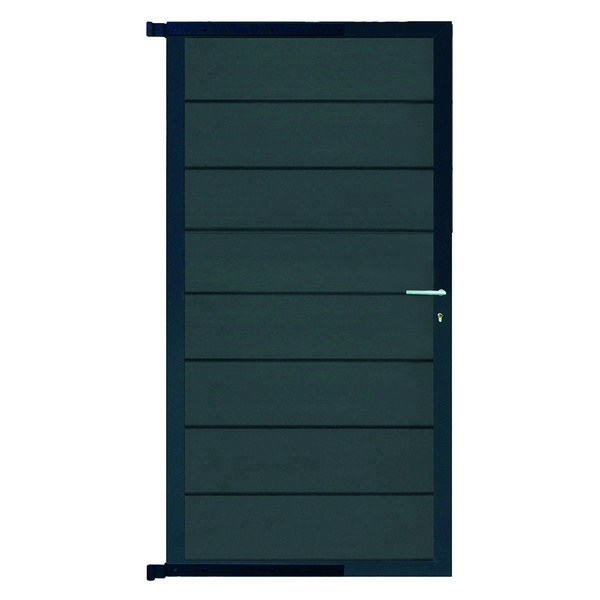 Tor Sichtschutzzaun BPC schiefergrau/anthrazit "GOTLAND"