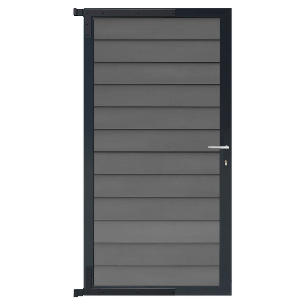 Tor Sichtschutzzaun BPC schiefergrau/anthrazit "SKÄR"