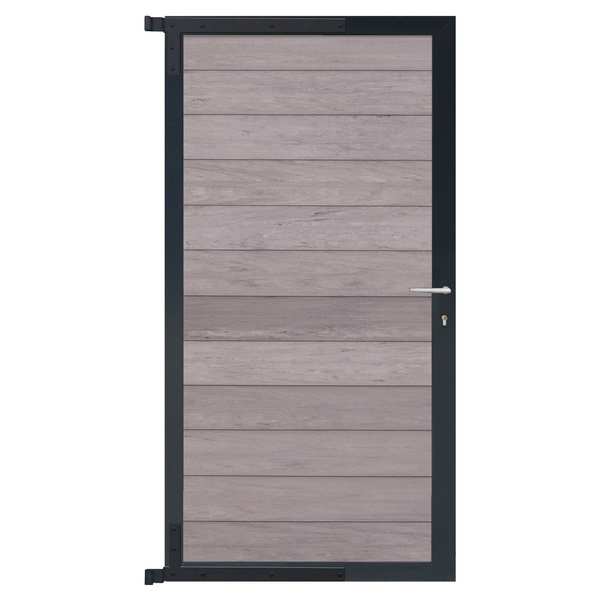 Tor Sichtschutzzaun BPC sand/anthrazit "SKÄR"