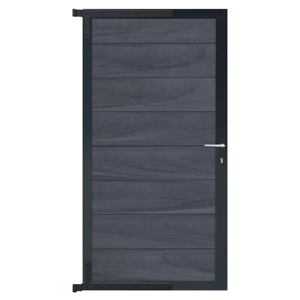 Tor Sichtschutzzaun WPC greystone/anthrazit "ÖLAND"