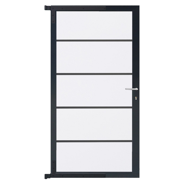 Tor Sichtschutzzaun WPC weiß/anthrazit "FARÖ"