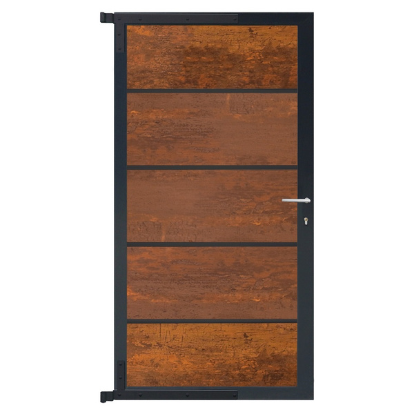 Tor Sichtschutzzaun WPC Deko-Rost/anthrazit "FARÖ"