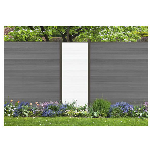 Sichtschutzzaun WPC weiß "ELSKOP"