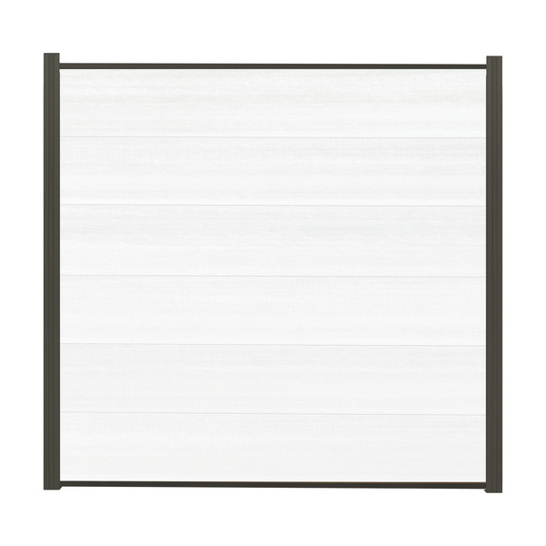 Sichtschutzzaun WPC weiß "ELZE"