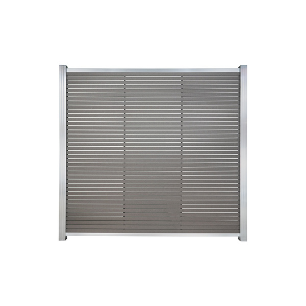 Sichtschutzzaun BPC schiefergrau/silber "HÖRVIG"