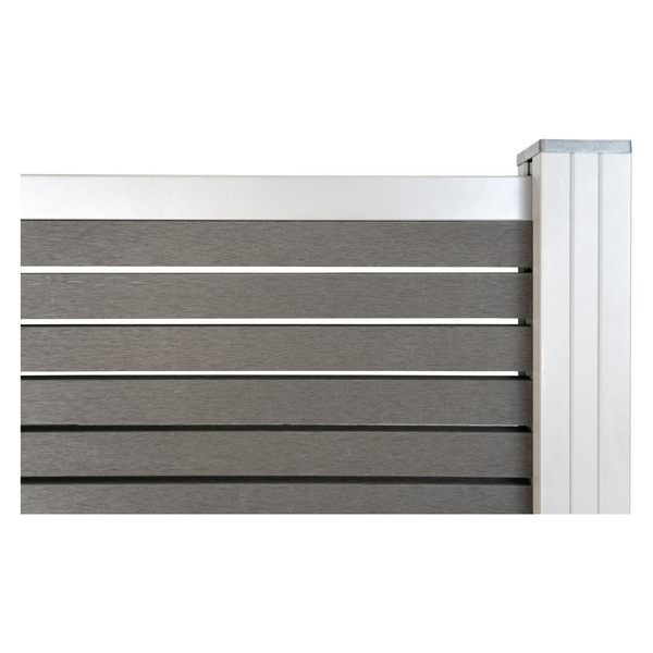 Sichtschutzzaun BPC schiefergrau/silber "HÖRVIG"