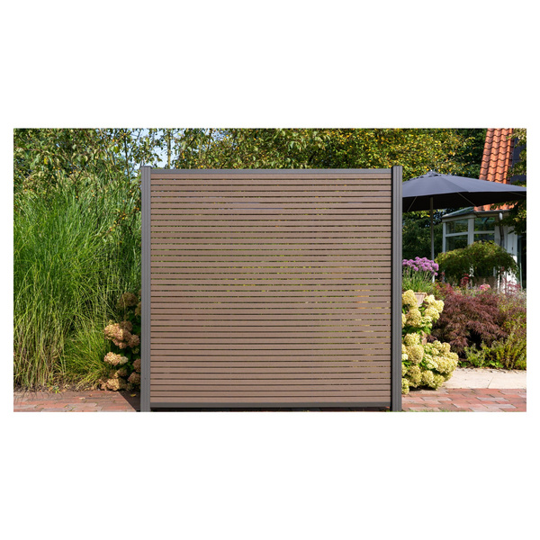 Sichtschutzzaun BPC schokobraun/anthrazit "HÖRVIG"