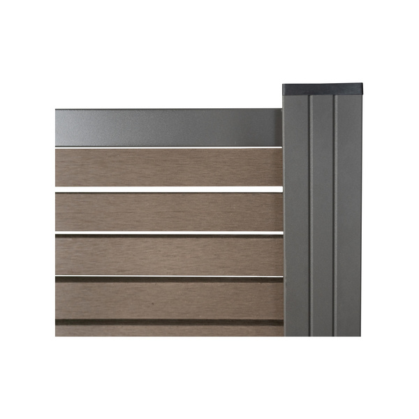 Sichtschutzzaun BPC schokobraun/anthrazit "HÖRVIG"