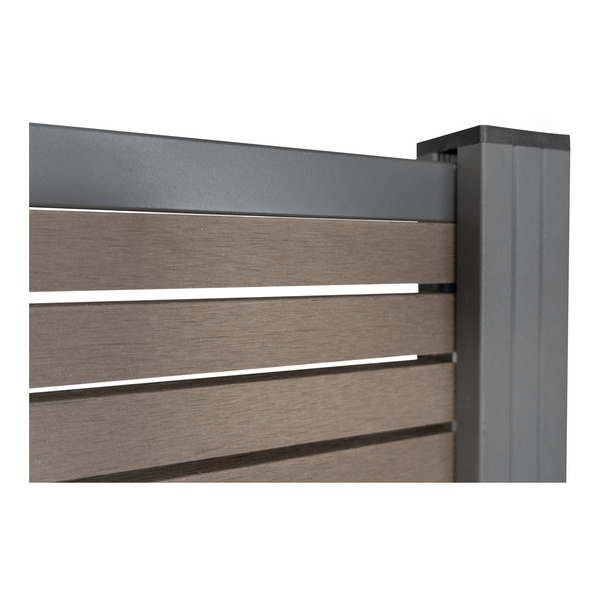 Sichtschutzzaun BPC schokobraun/anthrazit "HÖRVIG"