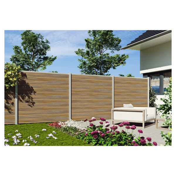 Sichtschutzzaun WPC teak "WAREN"