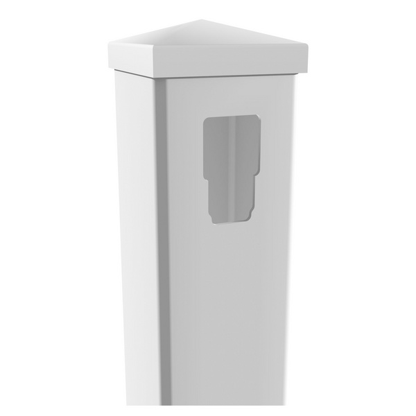 ELDORADO-Line Pfosten Anfang-Ende 12,7x12,7x190cm PVC weiß