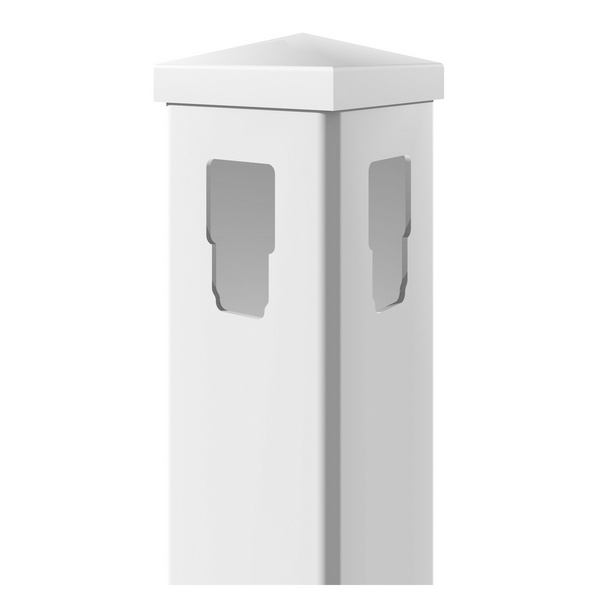 ELDORADO-Line Pfosten Ecke 12,7x12,7x190cm PVC weiß