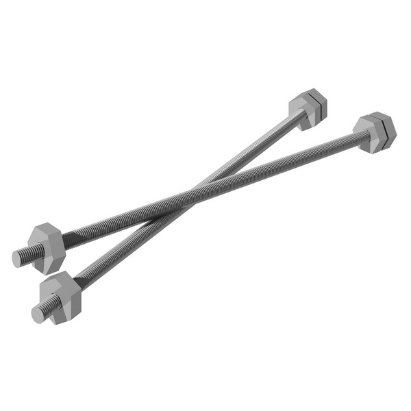 ELDORADO-Line Betonierset ca. 60cm Gewindestangen mit Muttern