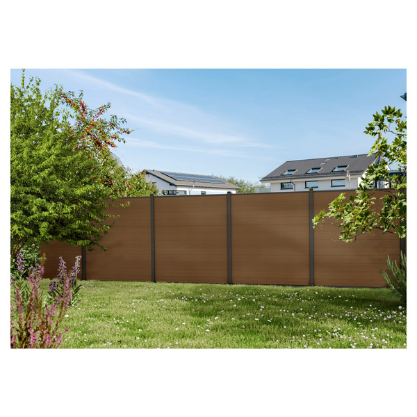 Sichtschutzzaun WPC braun "MAX"