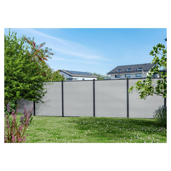Sichtschutzzaun WPC grau "MAX"