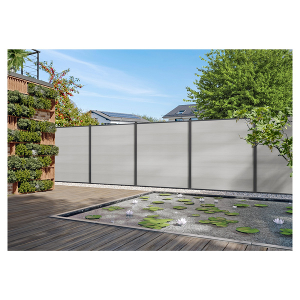 Sichtschutzzaun WPC grau "MAX XL"