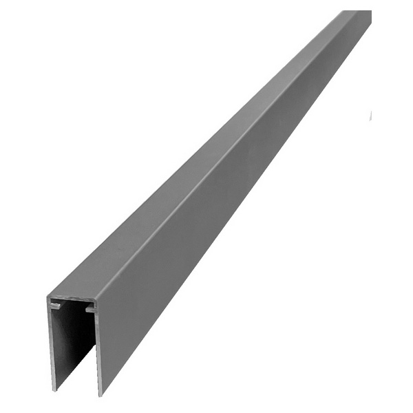 ECOSTECK-Set für Senkrechtmontage Silber Start und Endleiste verstärkt 50/50x24x1655mm Aluminium