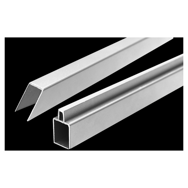 ECOSTECK-Start & Abschluss Set SILBER für ein Eckelement 32/25x20x900mm Aluminium