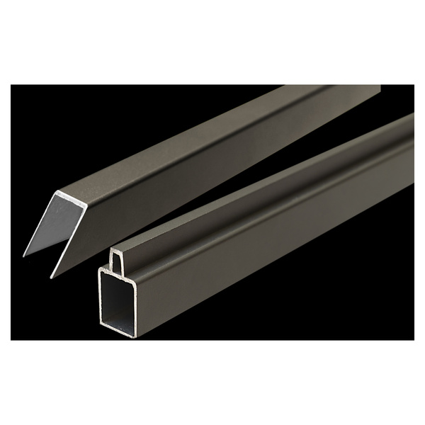 ECOSTECK-Start & Abschluss Set ANTHRAZIT für ein Eckelement 32/25x20x900mm Aluminium