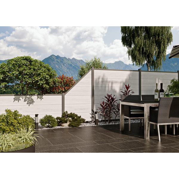 ECOSTECK-Start & Abschluss Set ANTHRAZIT für ein Eckelement 32/25x20x900mm Aluminium