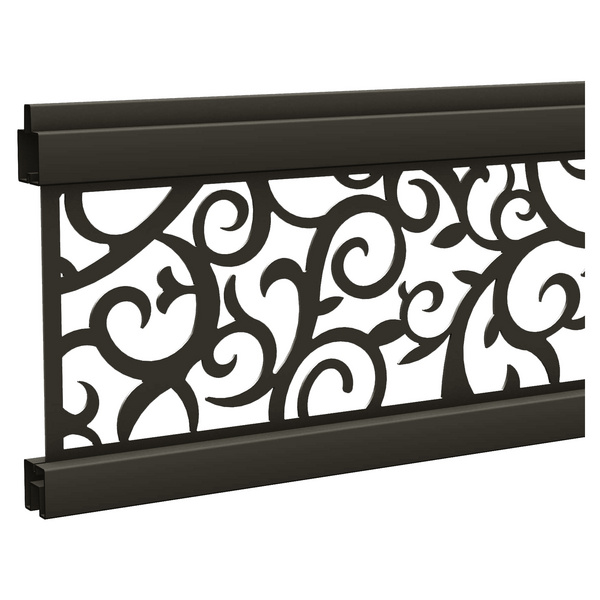 ECOSTECK-Gitterfüllung Ranken ANTHRAZIT 20x140x1800mm Aluminium