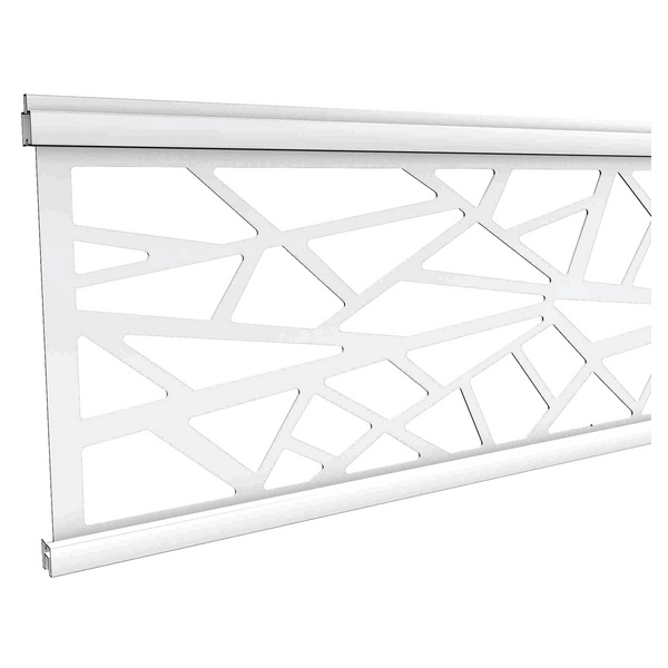 ECOSTECK-Gitterfüllung Design SILBER 20x280x1800mm Aluminium hell eloxiert