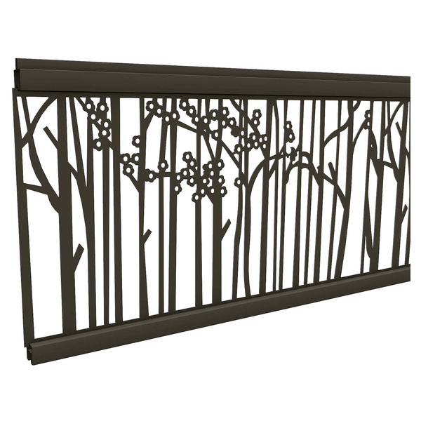 Gitterfüllung Bambus ANTHRAZIT 20x280x1800mm Aluminium