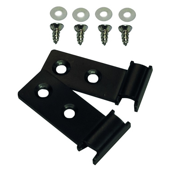 Alu-Abdeckleisten-Clips anthrazit 2 Stück inkl. Schrauben