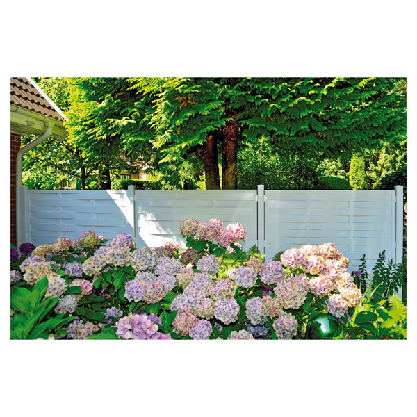 Sichtschutzzaun Kunststoff weiß "LIGHTLINE geflochten"