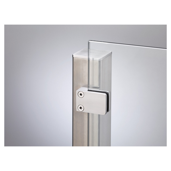 VETRO Anfangspfosten V2A 60/60x1270mm zum Aufschrauben Klemmbacken nach rechts