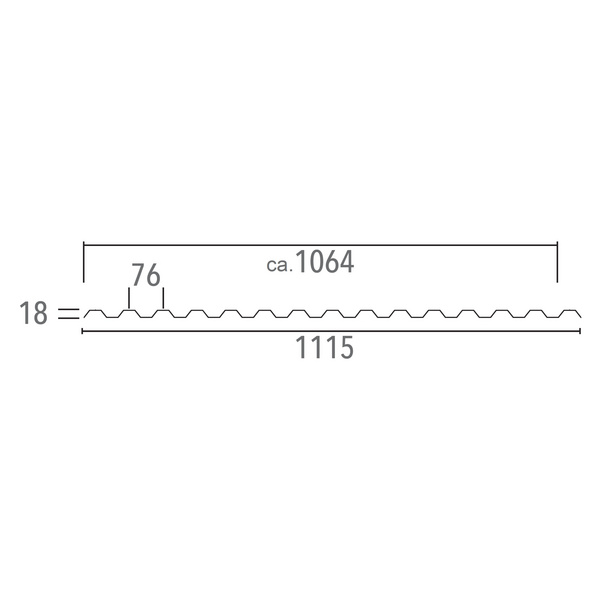 TEJEMACRO PC-Spundwand K 76/18 1115x2000mm glasklar