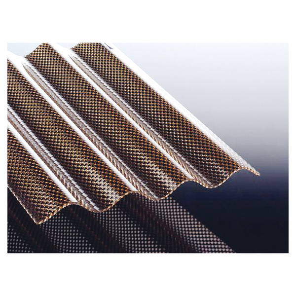TEJESINUS WABE Acryl 3mm 1045x4000mm BRONZE S 76/18 runde Welle