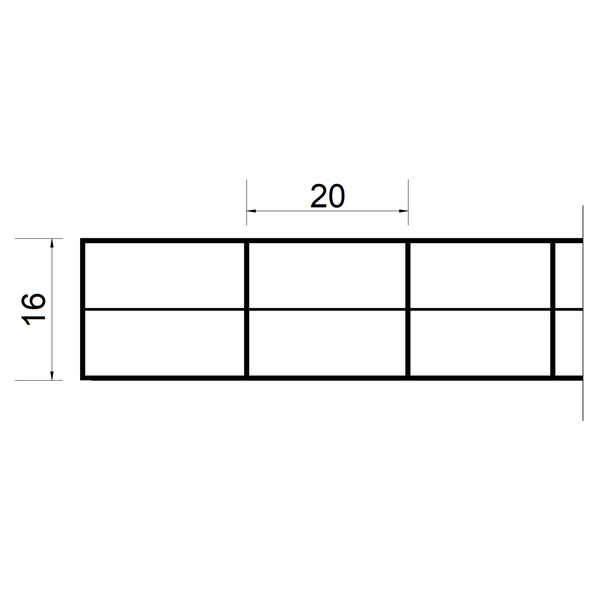 Polyclear-Polycarbonat S3P 980x6000mm glasklar 16mm