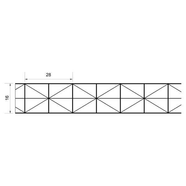Klassik Topx- die Fachwerkplatte 1200x5000mm glasklar 16mm