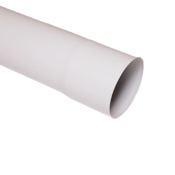 TJ90 Alu-Fallrohr 2000mm weiß RAL 9016