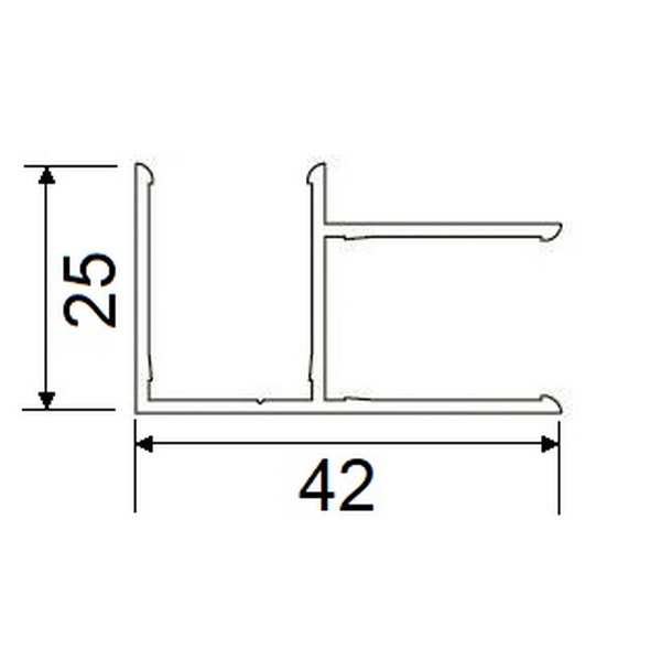 NOVAKLICK Eckprofil 3000mm Alu preßblank 16mm