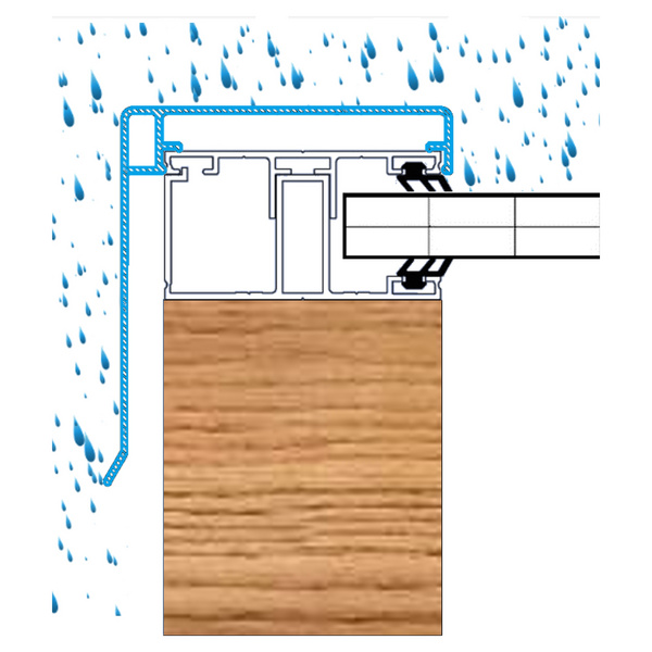 Wetterschenkel-Klemmdeckel preßblank 3000mm