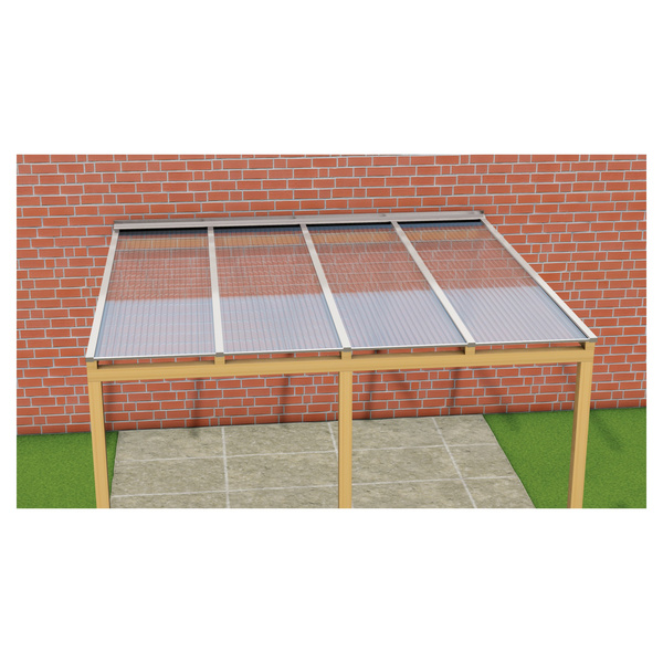 Komplettsystem Alu 4000mm Randprofil (2-teilig) inkl. Dichtung