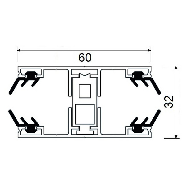 Thermosystem Komplett 16mm 4000mm Verbindungsprofil (3-teilig) inkl. Dichtungen + 1x Distanzleiste