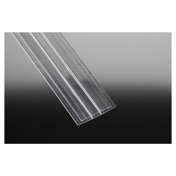 Polycarbonat H-Profil 2000mm für 6mm glasklar nur für den senkrechten Verbau
