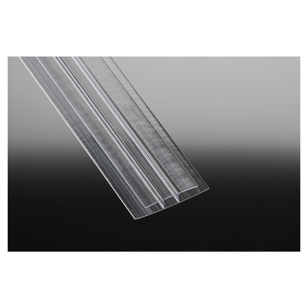 Polycarbonat H-Profil 2500mm für 10mm glasklar nur für den senkrechten Verbau