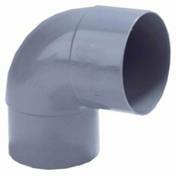 Terrassendach 90° Bogen für Regenfallrohr DM 80mm PVC-grau