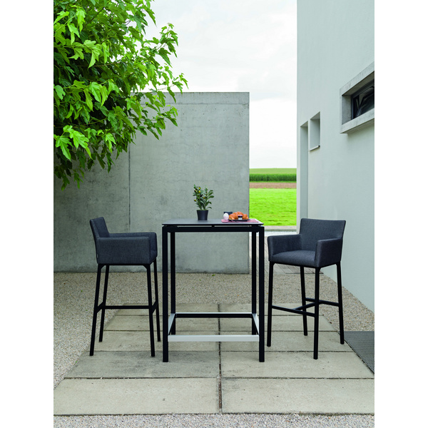 Stehtischgestell Aluminium schwarz matt