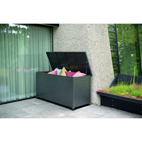 Kissenbox Gilbert 176x76x91cm Aluminium anthrazit ohne Schloss