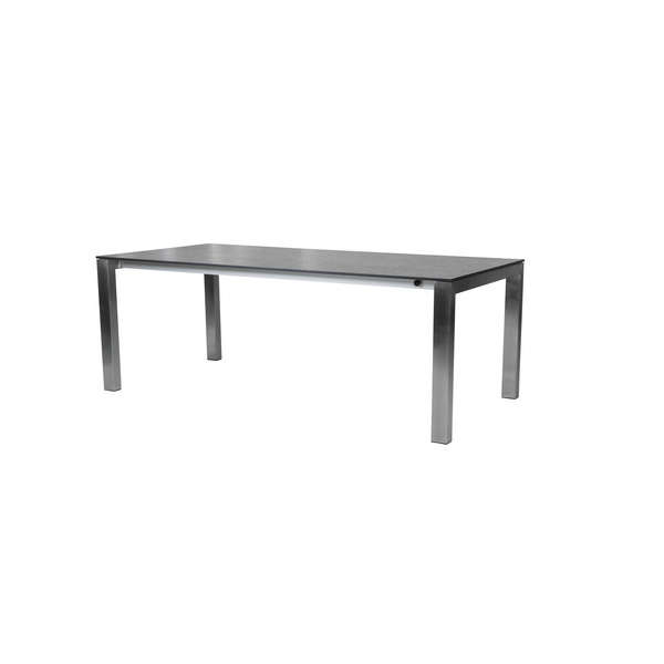 Palermo Ausziehtisch 210/270-330x100cm / Edelstahl/HPL - Schiefer -OHNE BEINE-