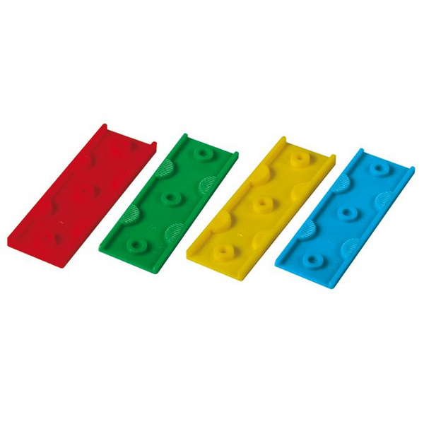 PVC Distanzplättchen 2,3,4,5 mm 4 x 50 St Rot-Grün-Gelb-Blau