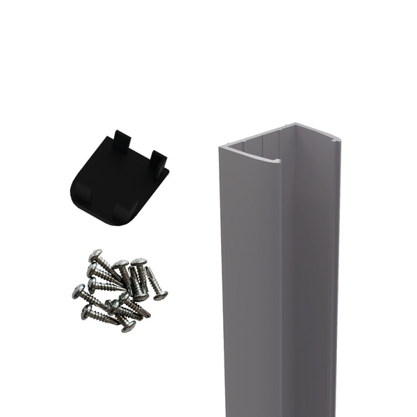 Boston Kappe und Schrauben für Wand-/Eckprofil RAL9005