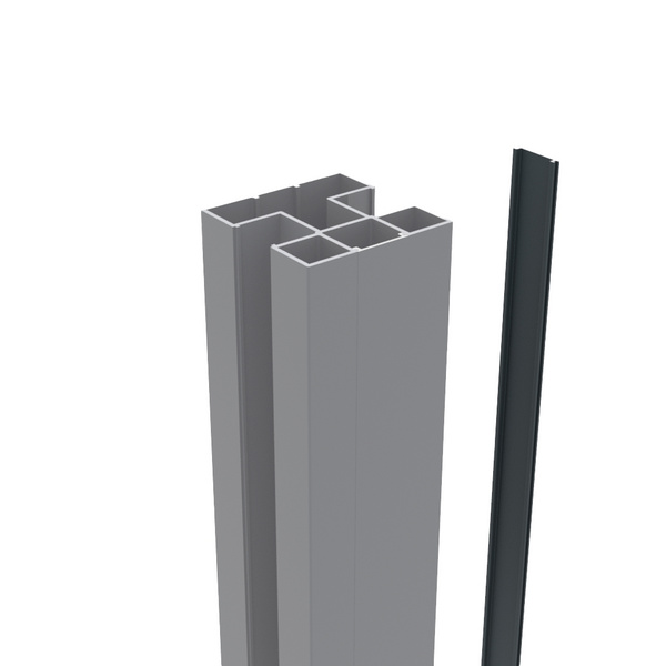 Boston Alu-Pfosten-Klickprofil 6x24mm L-190cm RAL7016 für Pfosten L190cm