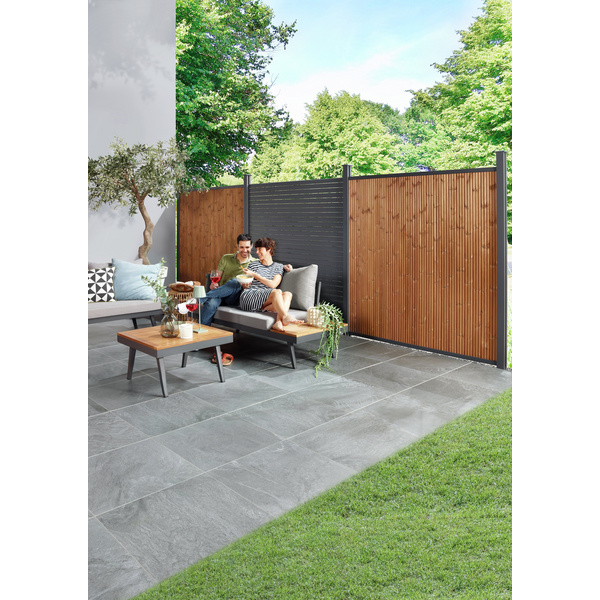 Terrassenfliese Keramik Aneto Anthrazit glatt CEWO-DECK - 20 mm stark
